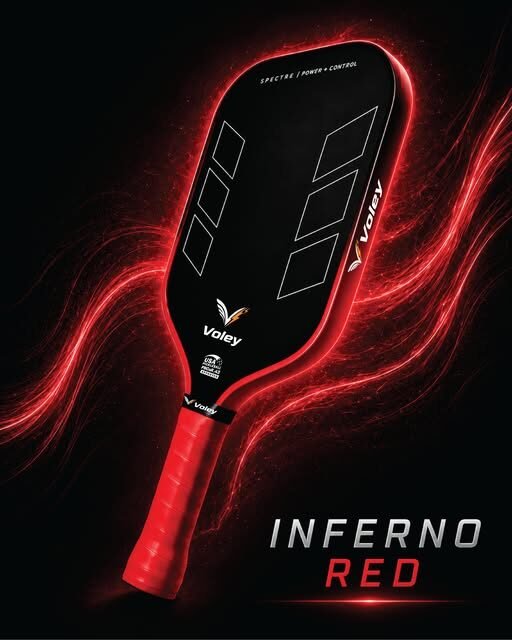 Voley Spectre pickleball paddle in Inferno Red