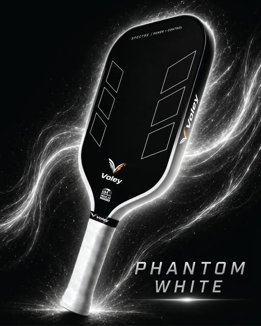 Voley Spectre pickleball paddle in Phantom White